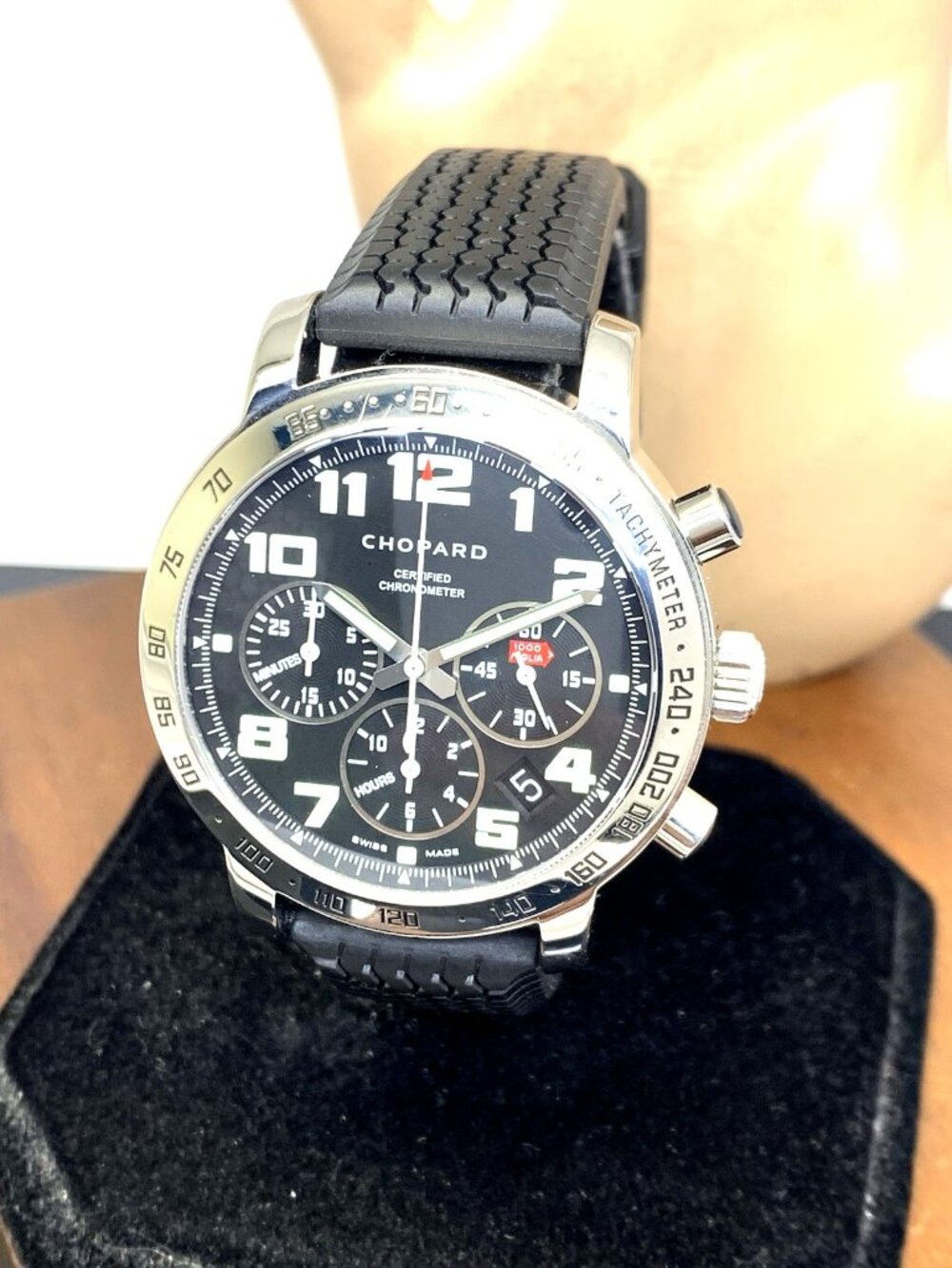 Chopard Mille Miglia 1000 Mens Watch 8920 Swiss Automatic Chronograph Black 40mm